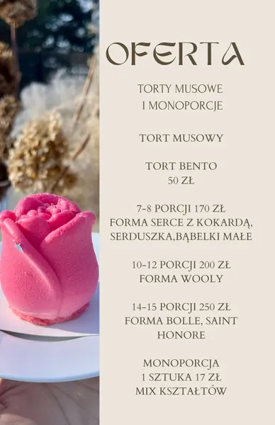 Karty oferty i cennik inspiracyjny – realizacja 1 | Słodka Improwizacja Sochaczew