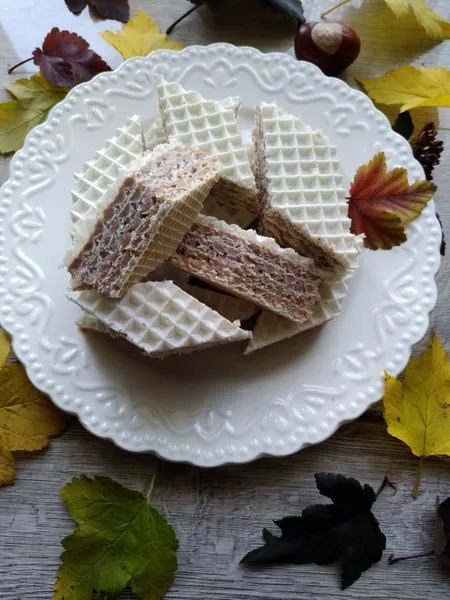 Wafle z masa czekoladowa